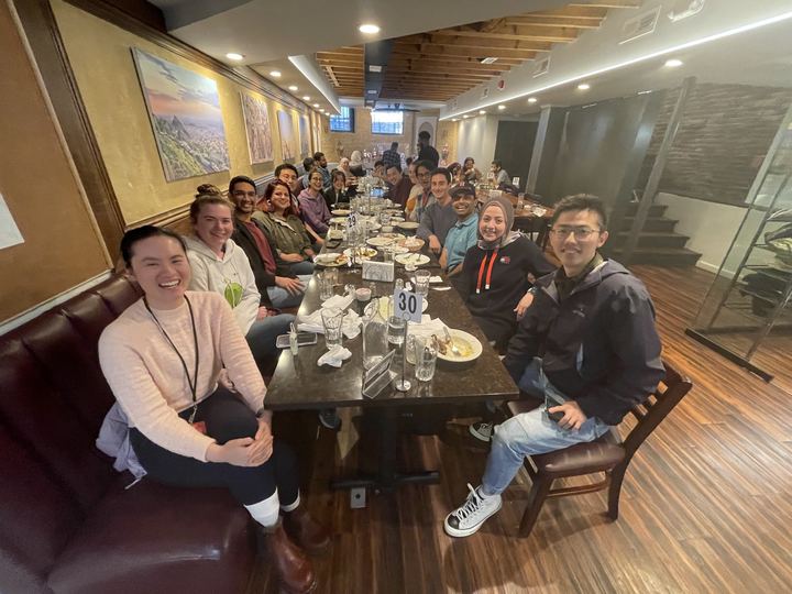 Lab dinner, May 2022